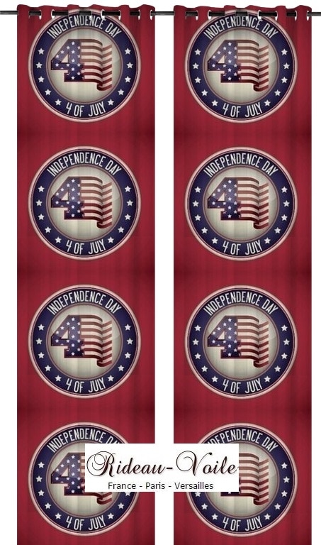 Tissu design drapeau USA motif décoration rideaux couette voilage